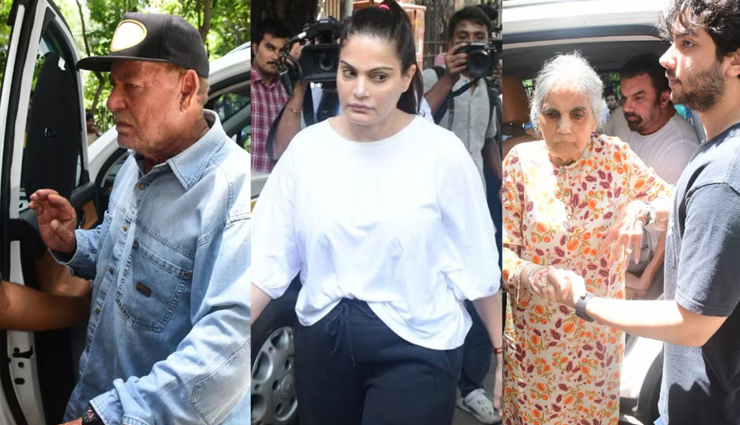 malaika arora,amrita arora,fathers house after his death,arjun kapoor and the khan family also reached