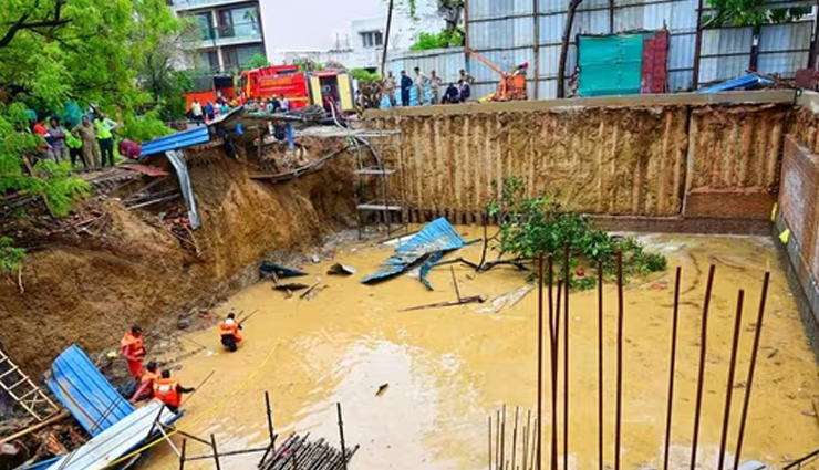 दिल्ली बारिश: निर्माणाधीन बेसमेंट में फंसे 3 मजदूरों के शव बरामद