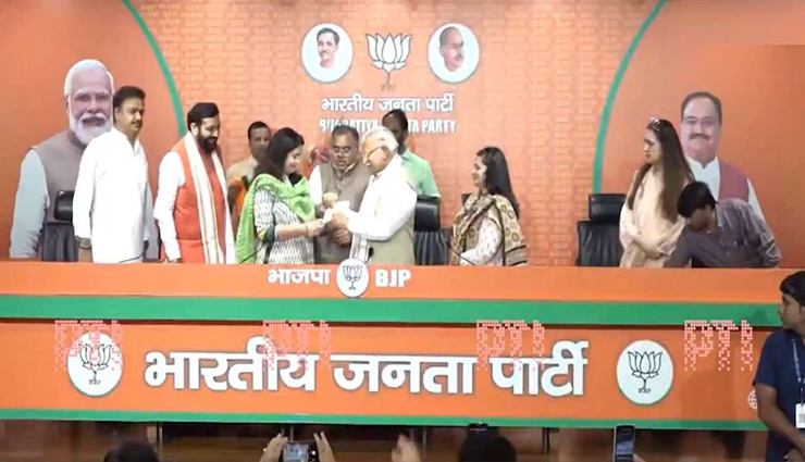 bansi lals granddaughter shruti chaudhary joins bjp,kiran chaudhary,bjp