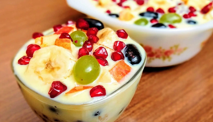 fruit custurd,fruit custurd recipe,healthy sweet dish,healthy sweet dish in hindi