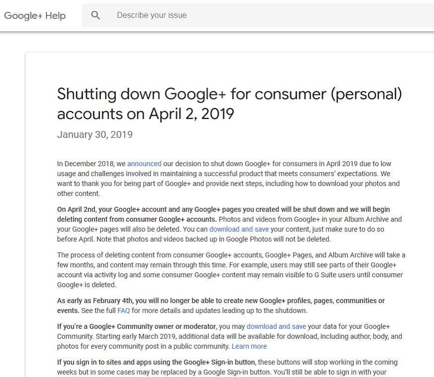 shutting down google+,shut down google+,google+ shut down on april 2 2019,google plus shut down,google plus shut down date ,सोशल नेटवर्किंग प्लैटफॉर्म गूगल, गूगल प्लस अकाउंट, गूगल ऐप