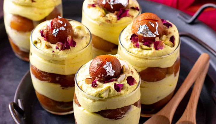 Recipe- Sweet and Light Thandai Mousse Gulab Jamun Cups - lifeberrys.com