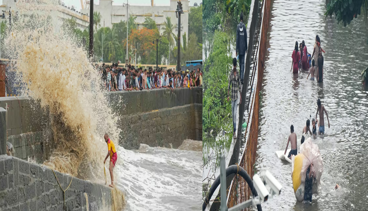 मुंबई : भारी बारिश के बीच IMD की चेतावनी, ऊंची लहरें उठने का अनुमान, 50 उड़ानें रद्द, रेल सेवाएं प्रभावित, स्कूल बंद