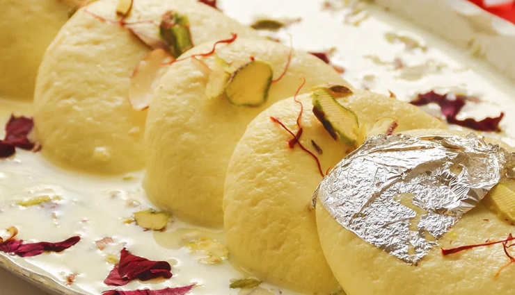 Recipe Easy To Make Kesar Pista Rasmalai