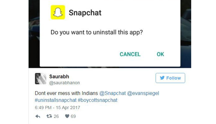 snapchat ceo trolled for his comment about india,snapchatboycott,ceo,evan thomas spiegel,harsh comment about india