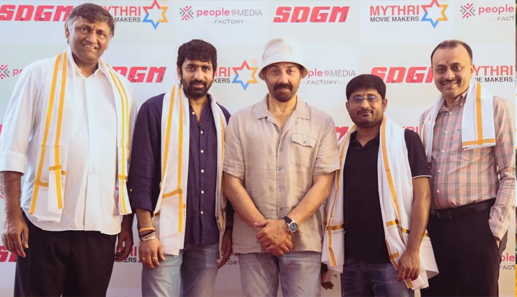 sunny deol makes a grand entry in south indian films,starts filming with the makers of pushpa