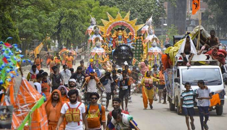 up government,monitor the kanwar yatra,helicopters,shower flowers on the kanwariyas